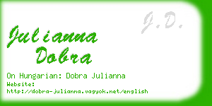 julianna dobra business card